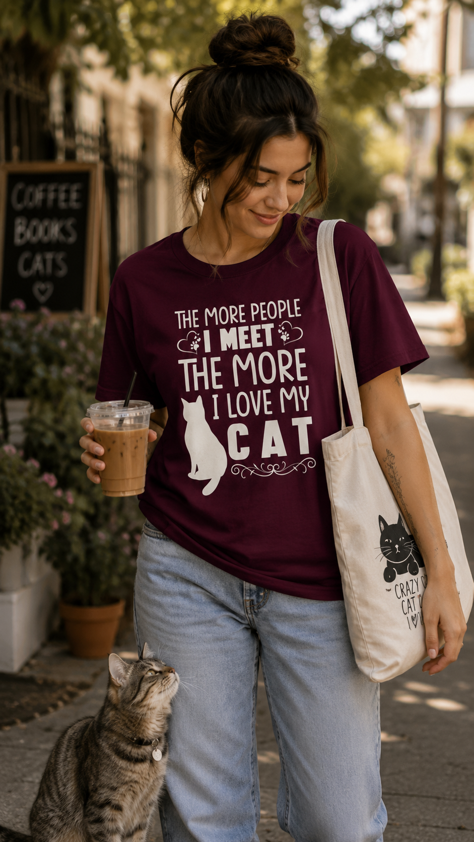 “The More People I Meet” Funny Cat Lover T-Shirt | Unisex classic tee